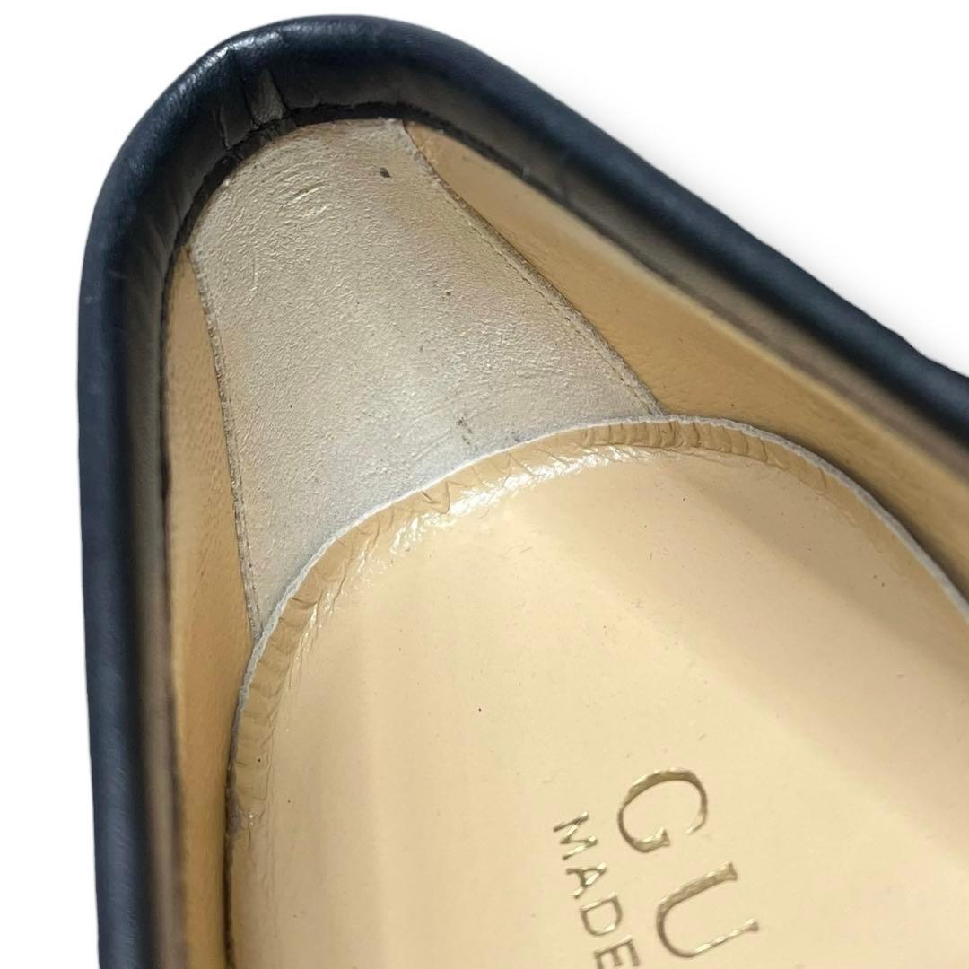 美品 GUCCI グッチ ホースビット レザー ローファー 革靴 ブラック 黒