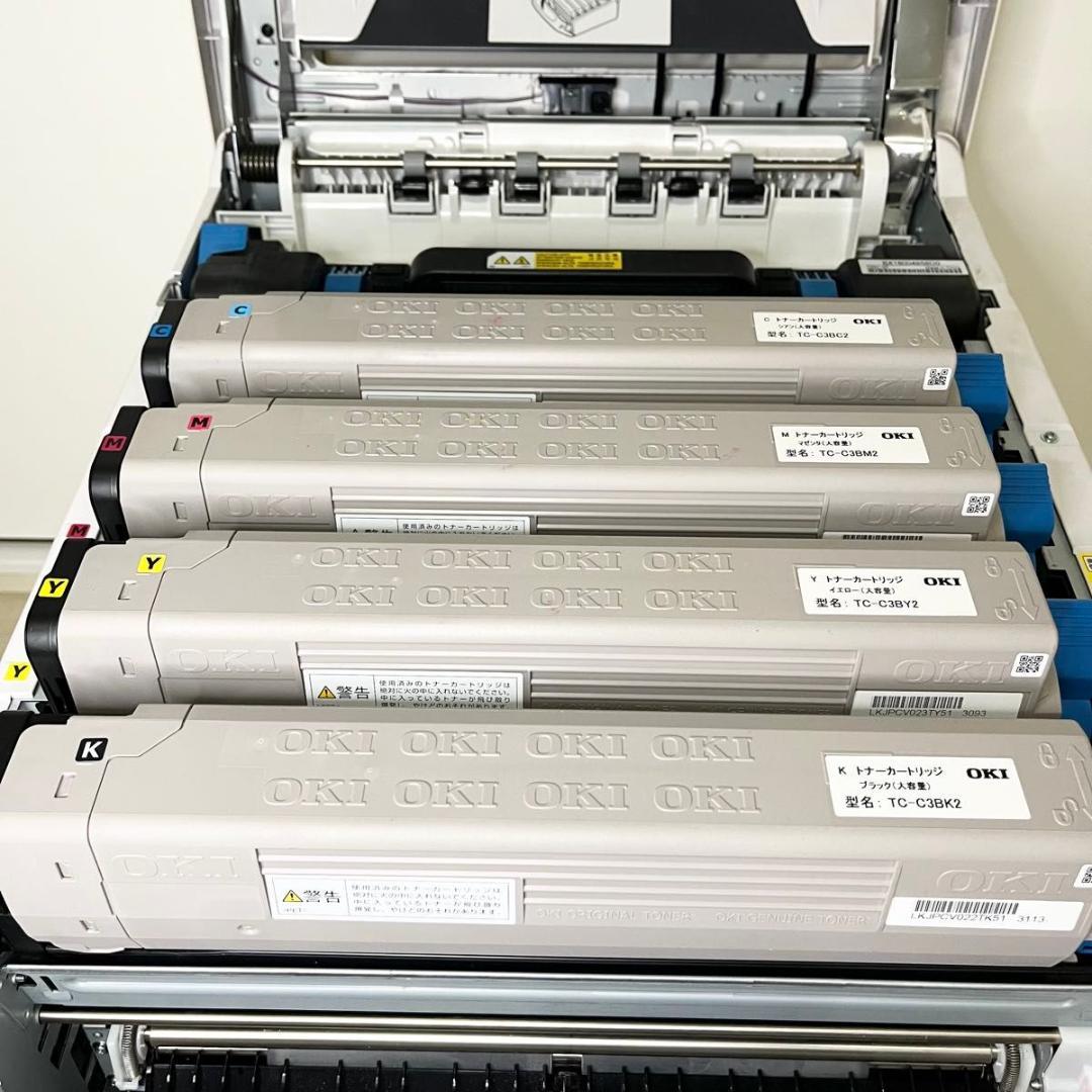 【極美品】OKI C844dnw A3カラーLEDプリンタ 新品純正トナー付き