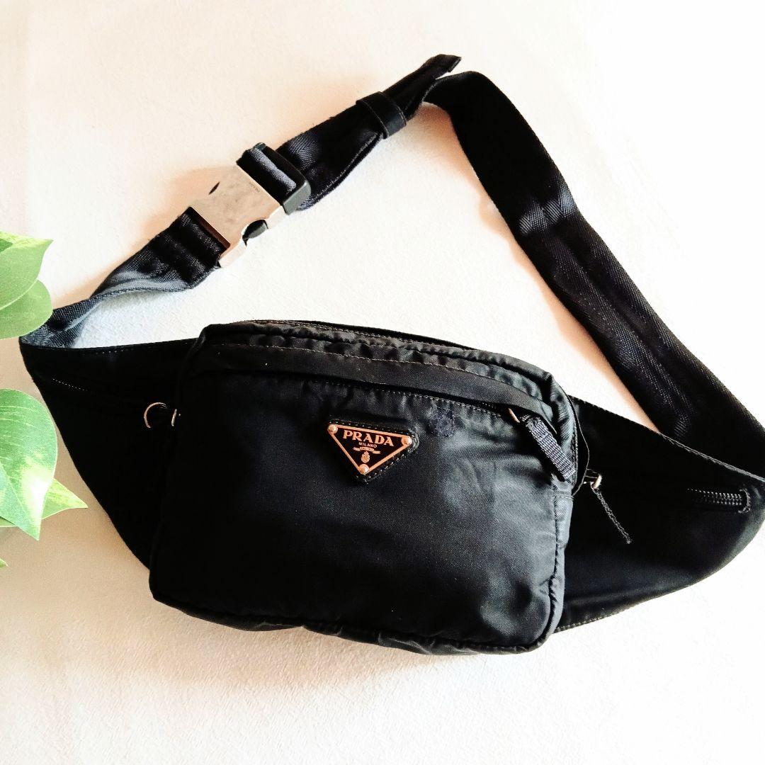 良品 プラダ ナイロン ショルダーバッグ ウエストポーチ 鞄 レディース メンズ