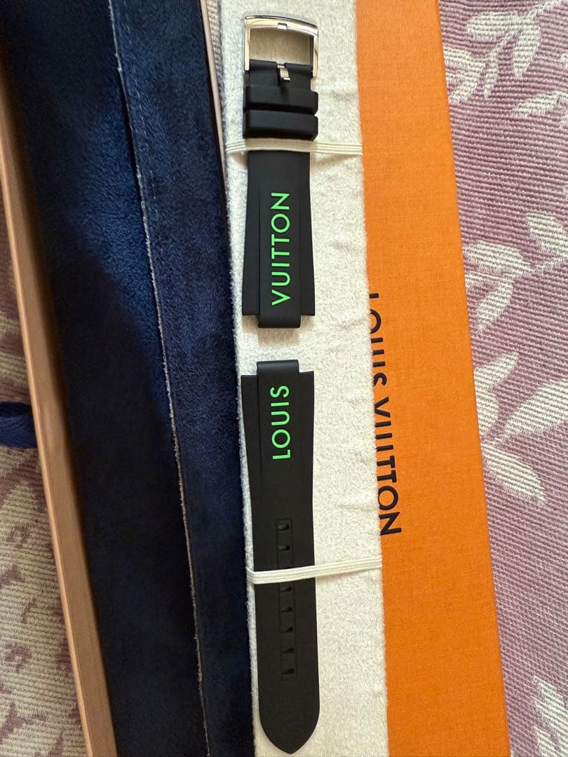 Louis Vuitton ラバーベルト ブラック/グリーン