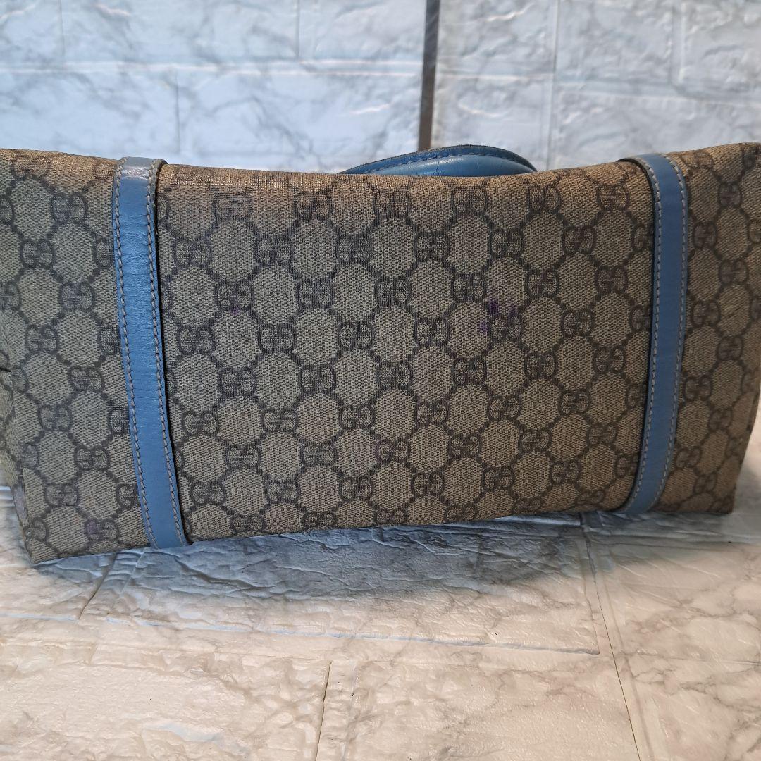 ✨️素敵✨️GUCCI GGスプリーム　PVC トートバッグ　ターコイズブルー