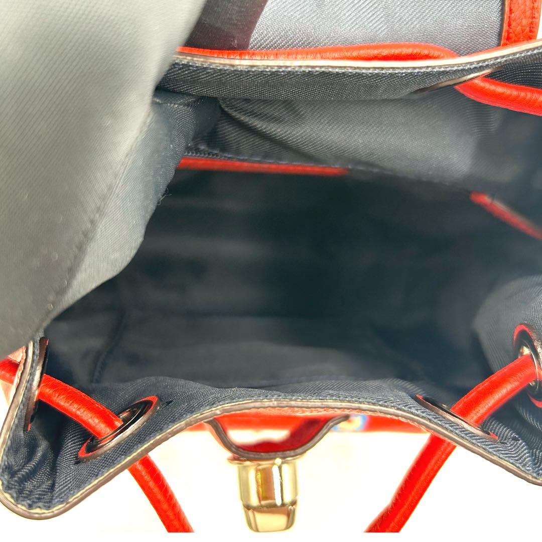 COACH 　コーチ　フローラル　ターンロック　ミニリュック　 花柄 　レッド