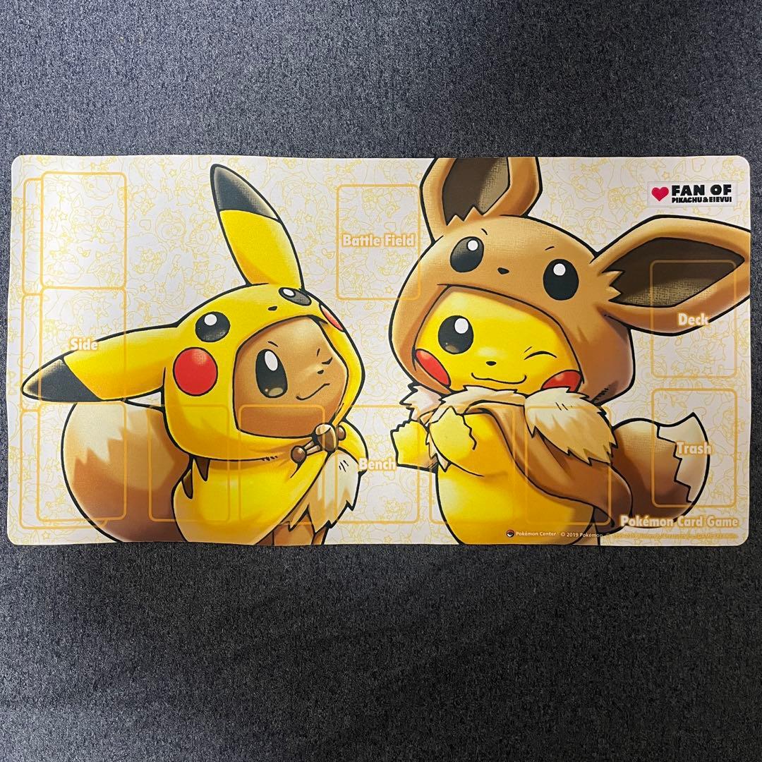 【中古】 ポケモンカード ラバープレイマット ポンチョを着たピカチュウ&イーブイ