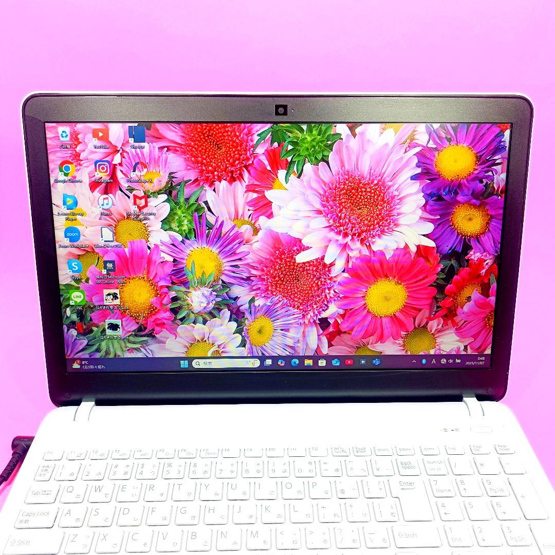 高速SSD500✨8GB✨7世代✨オフィス✨人気VAIO✨カメラ付ノートパソコン