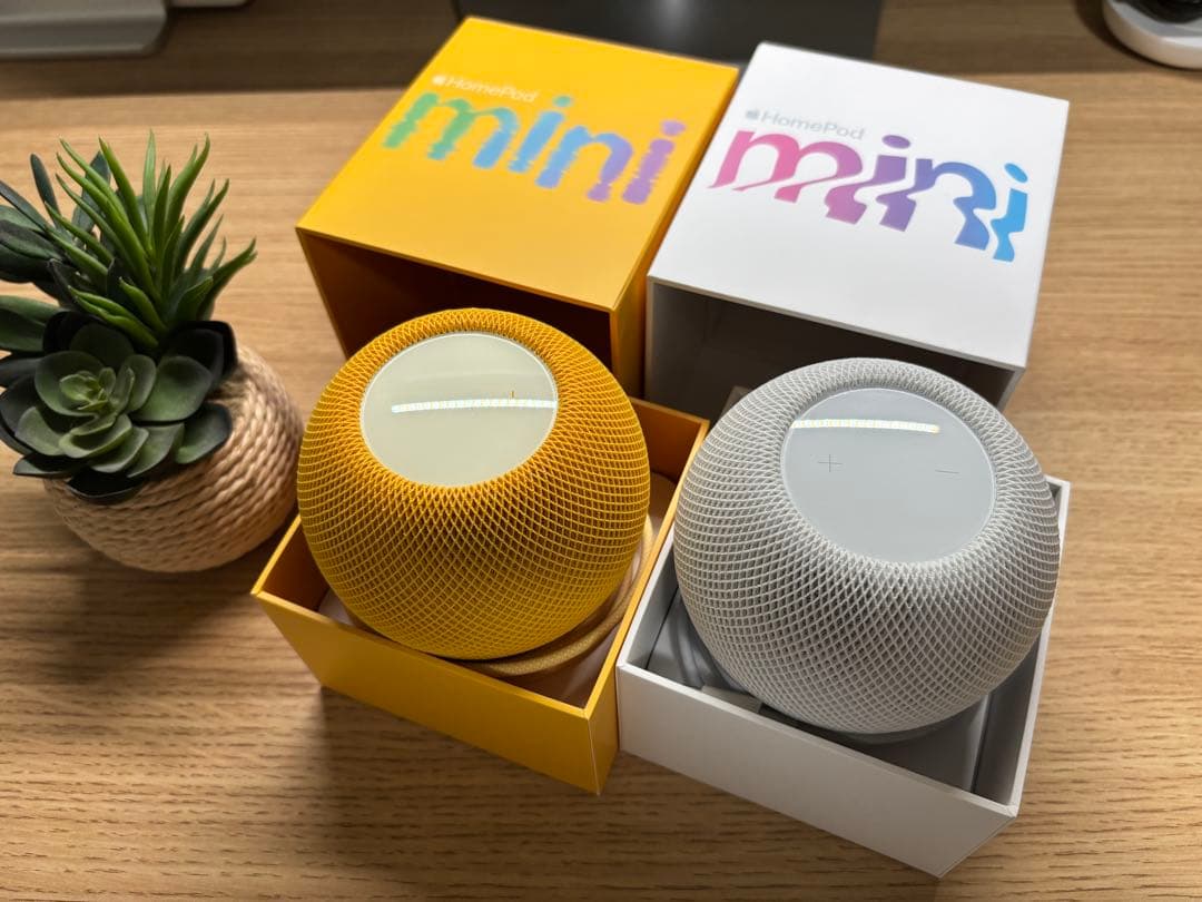 Apple Pod mini ２台（イエロー、ホワイト）セット