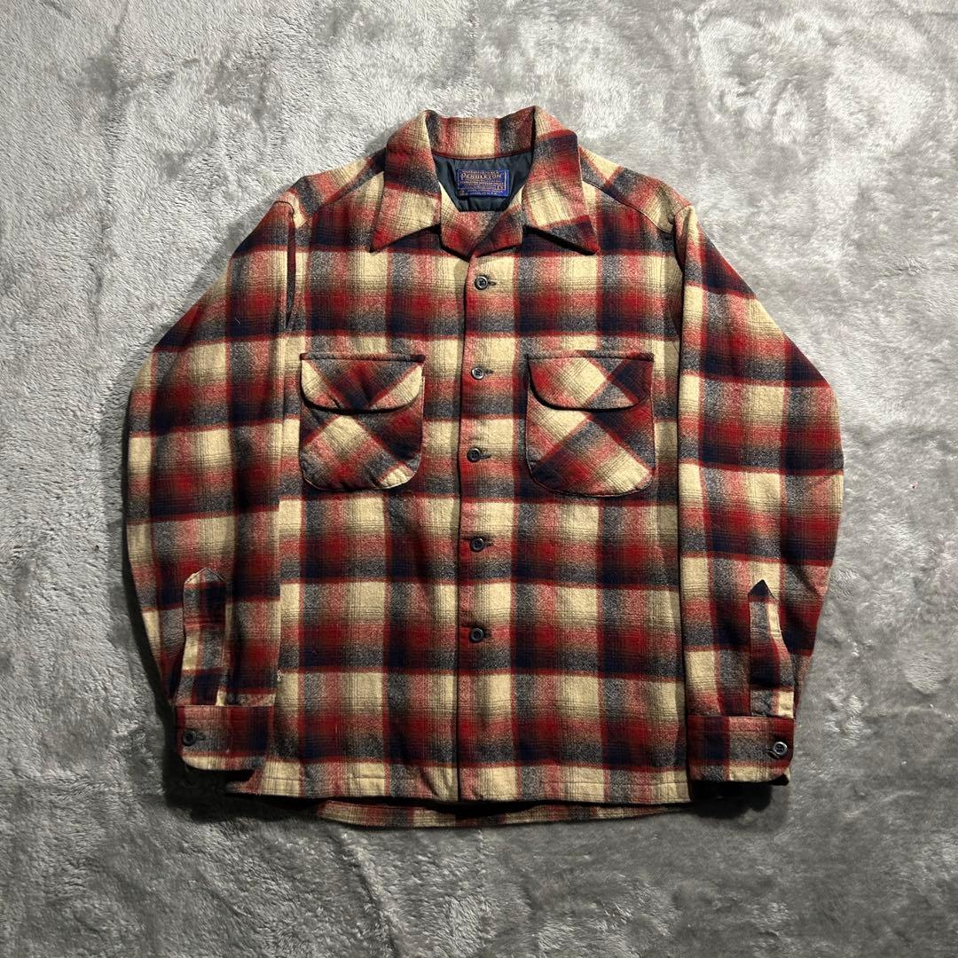 K*)様 70s VINTAGE USA製 ボードシャツ ウール オンブレ シャ