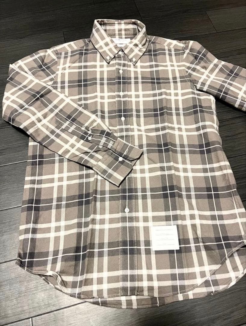 THOM BROWNE チェック柄 長袖シャツ サイズ2