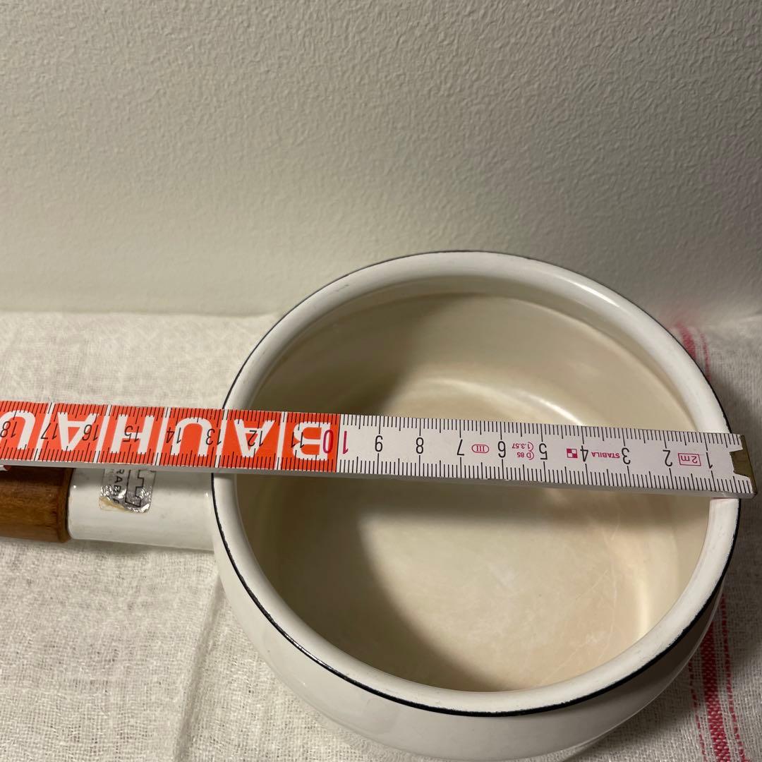 ARABIA Finel ホーロー 片手鍋ミルクパン 木製ハンドル フィンランド