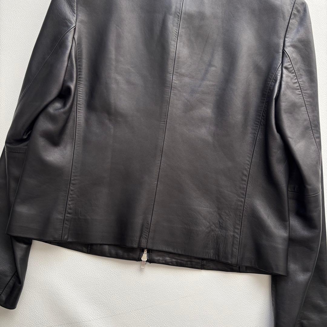 Ballseyボールジィ　ラムレザー　ノーカラージャケット シングルライダース