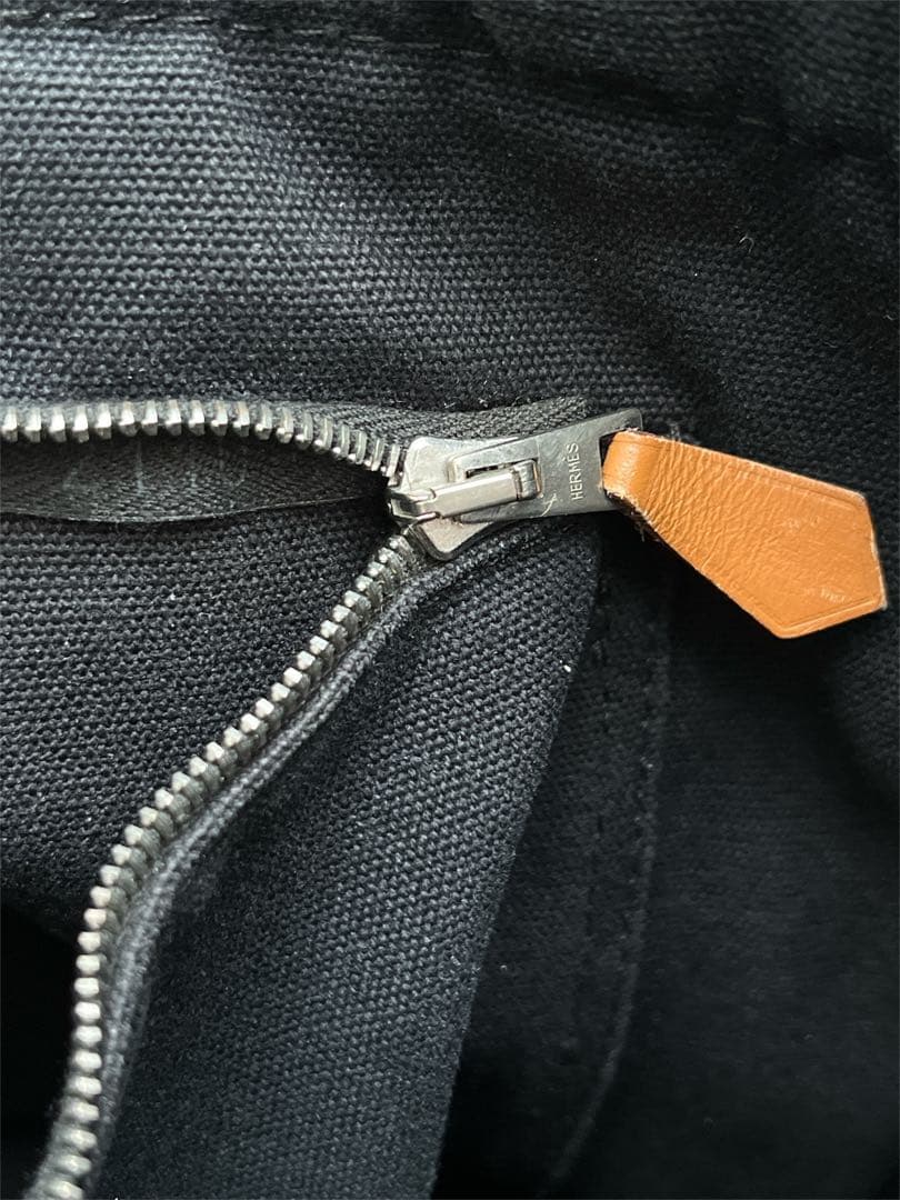 HERMES エルメス ドーヴィルMM トートバッグ キャンバス ネイビー 正規