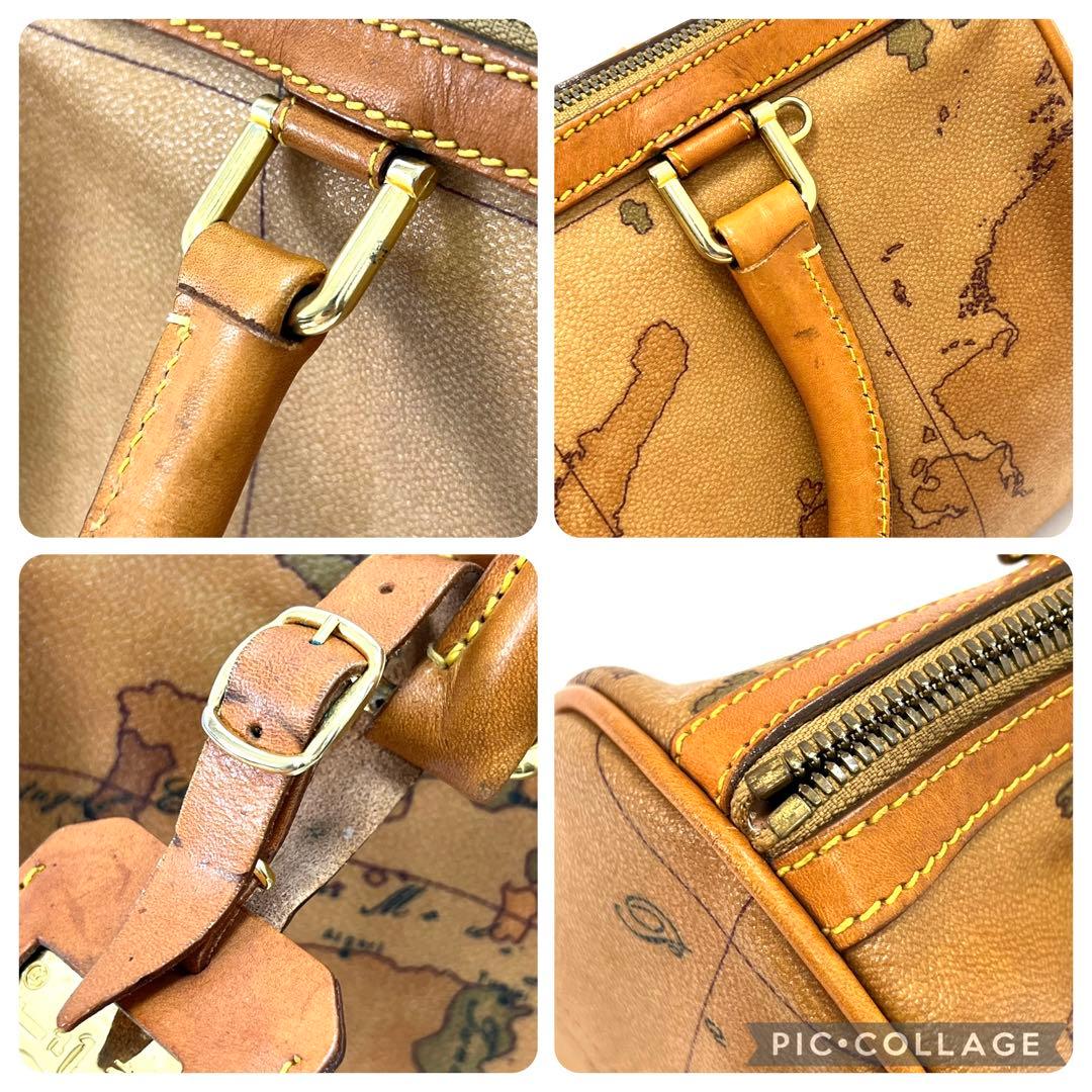 プリマクラッセ　世界地図柄　ハンドバッグ　ミニバッグ　ボストン　PVC　レザー