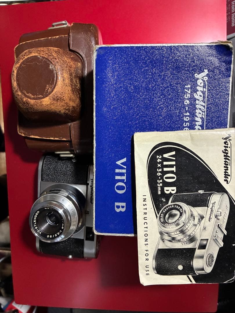 フォクトレンダー VITO Ｂ　本箱　取扱説明書　革ケースセット