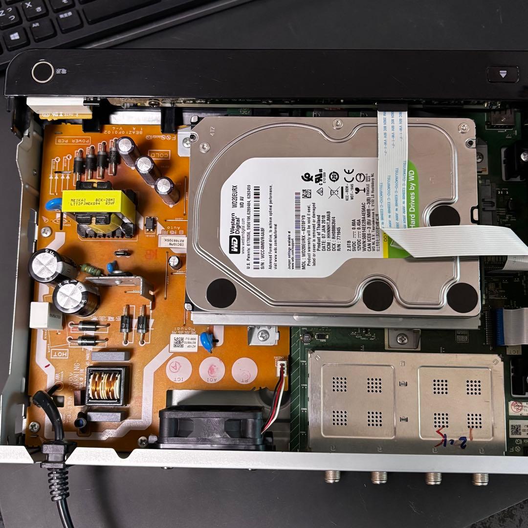 【ジャンク】2018年製　東芝◆DBR-M2008◆タイムシフトマシン◆リモコン