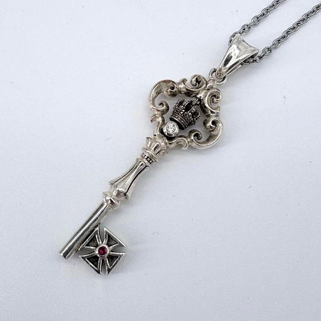 ジャスティンデイビス ネックレス 鍵 クリエーションキー クラウン 王冠 925