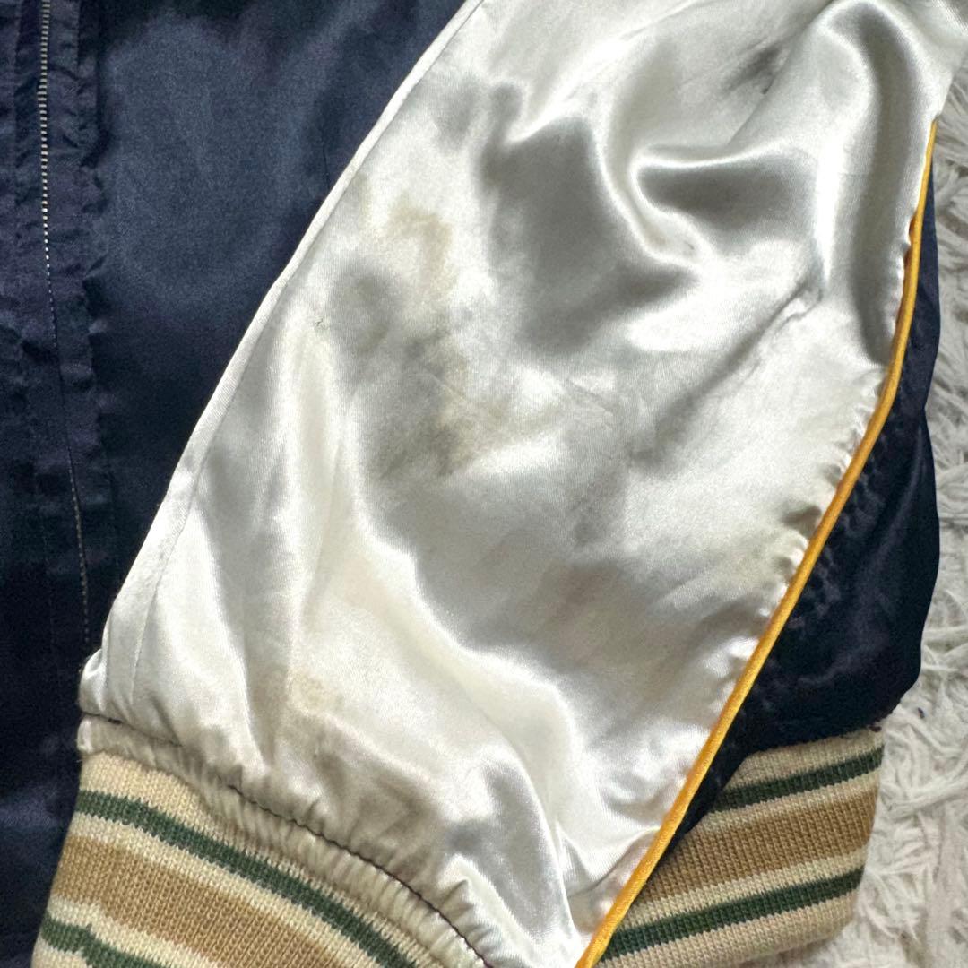 【希少】爆裂爛漫娘　スカジャン 碁盤忠信 別珍　ベロア　リバーシブル　40