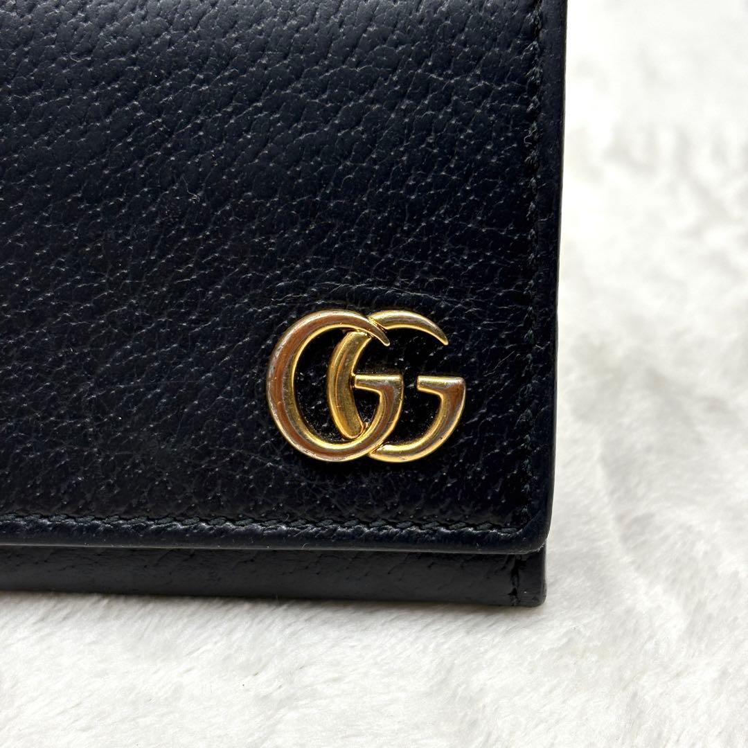 GUCCI グッチ GGマーモント ケース レザー ブラック 小銭入れ