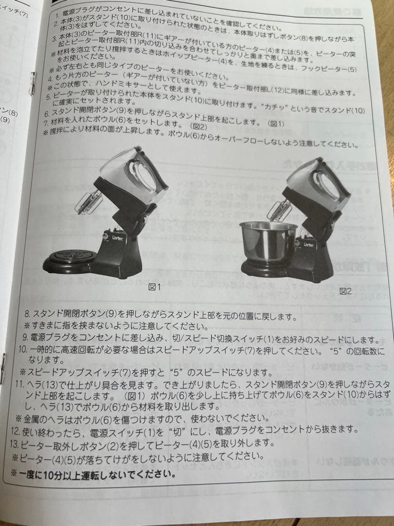 【未使用】ステンレスボウル付き　卓上ミキサー　LHM-ST28