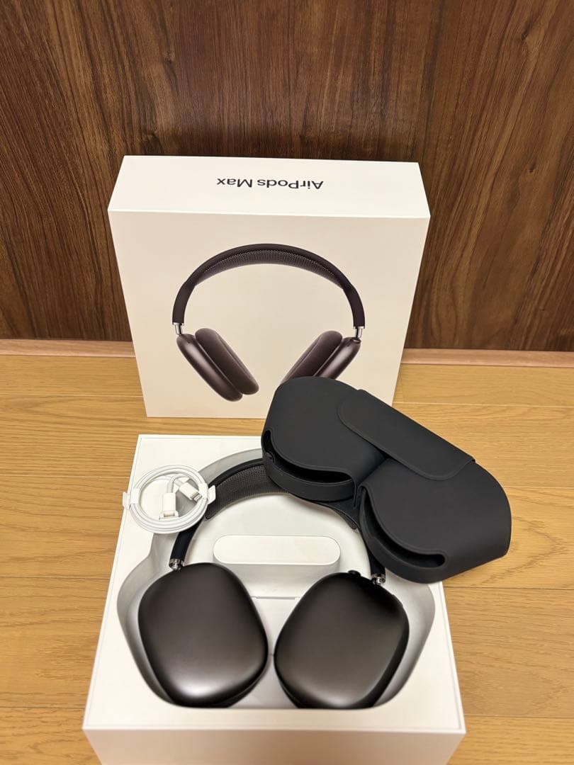 AirPods Max 箱ありコード、カバー付属　◎即日発送