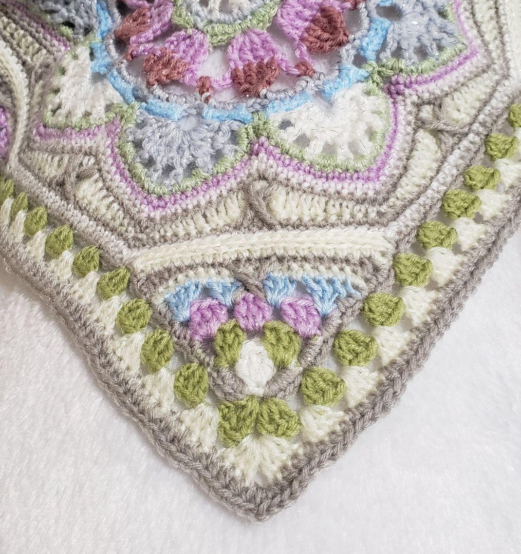 ペルシアンタイル☆マルチカバー　ブランケット　手編み