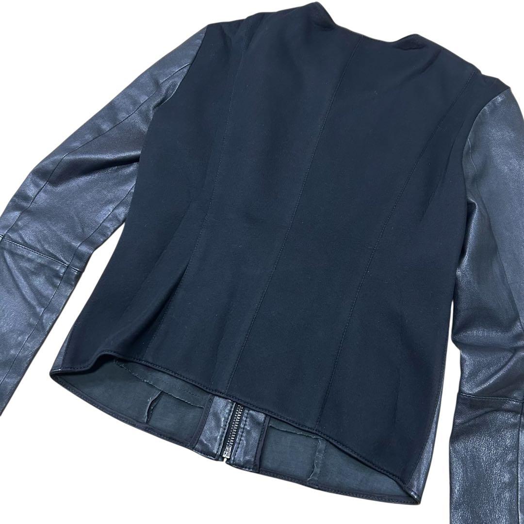 ★ほぼ未使用品★ WEEKEND MaxMara ノーカラー レザージャケット