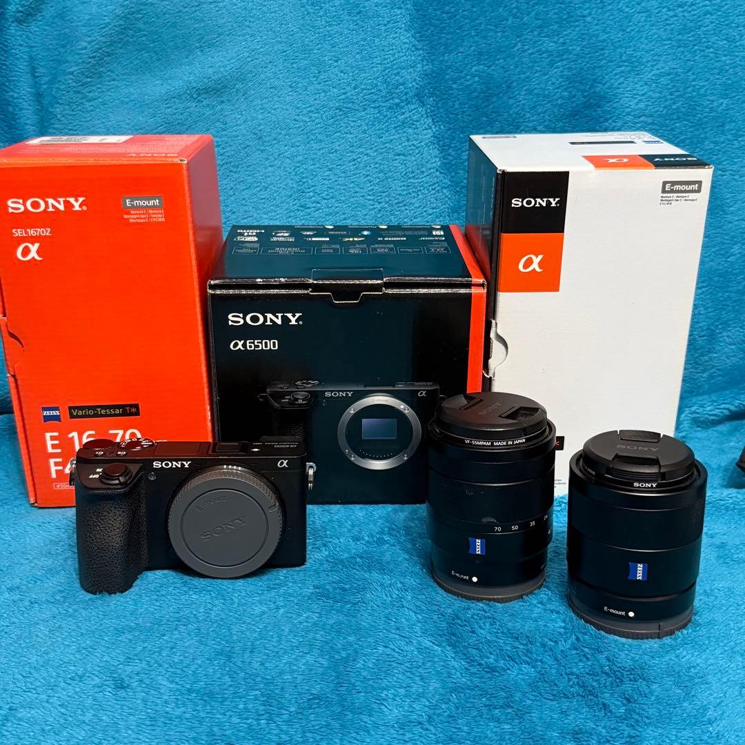 Sony α6500 ミラーレス一眼 単焦点　ズームレンズセット Zeiss