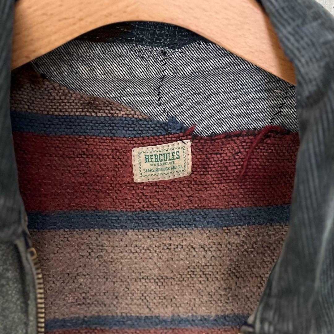 希少HERCULES/ヘラクレス　50s-60s シャンブレー ジャケット 襤褸
