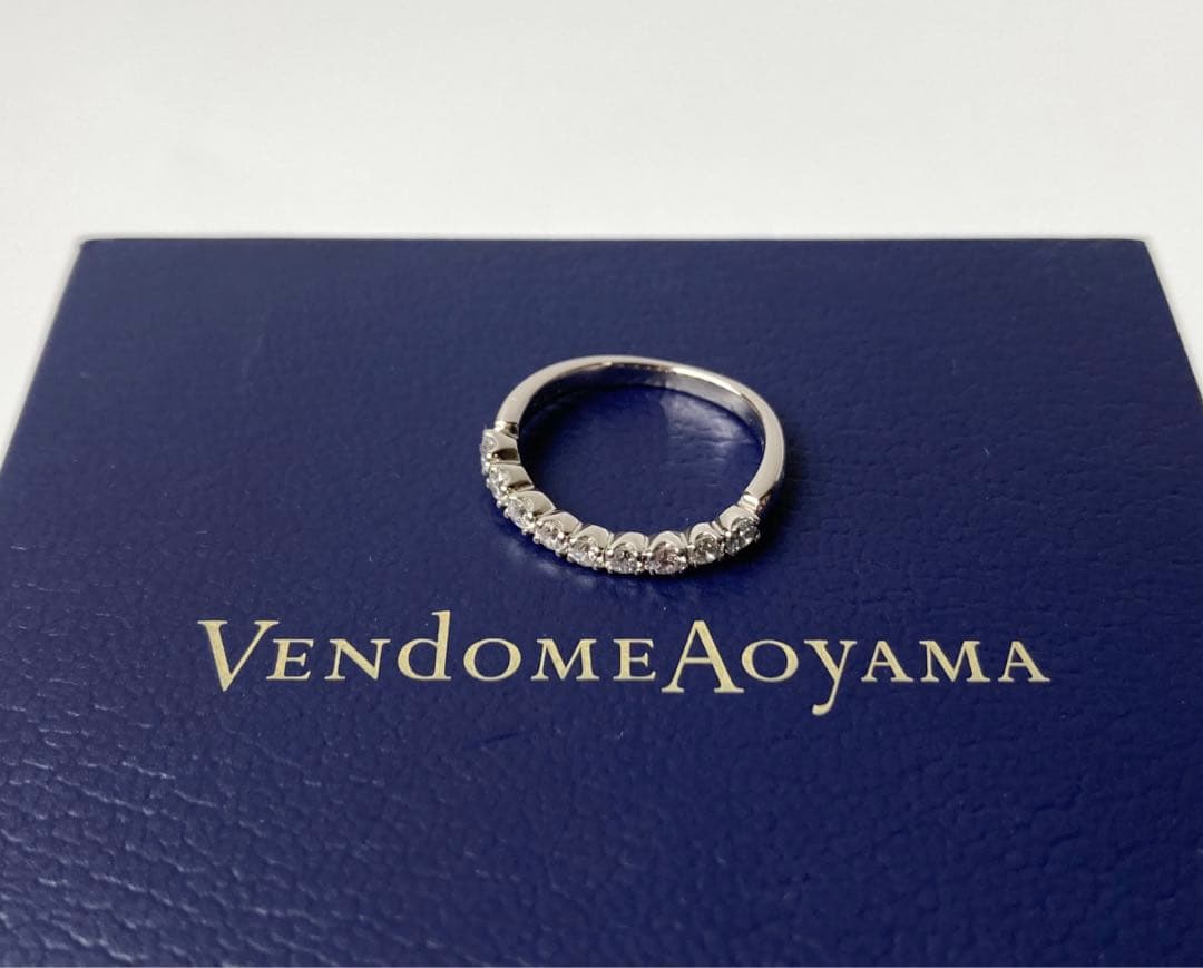 ヴァンドーム　9P ダイヤモンド　ハーフエタニティ　プラチナリング　PT900