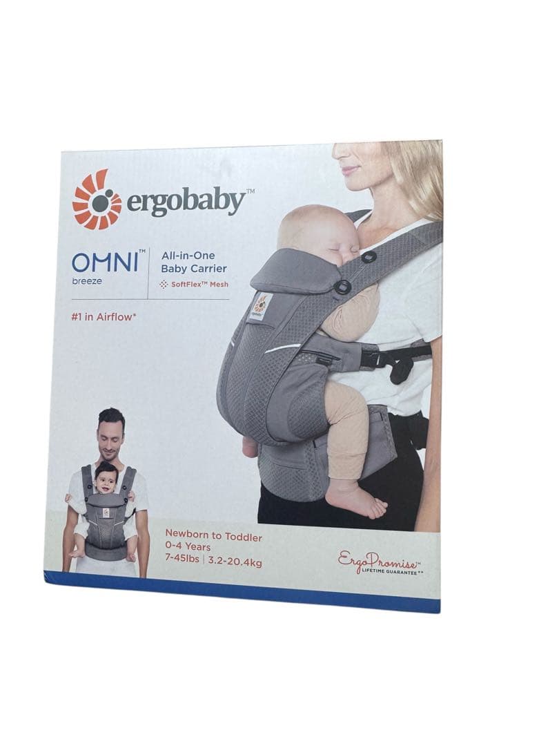 人気【美品】エルゴベビー ErgoBaby オムニブリーズ グラファイトグレー