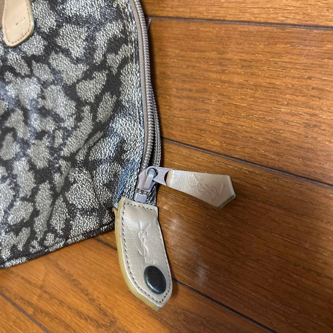 美品　２点　イヴサンローラン ボストンバッグ クラッチバッグ ジラフPVC