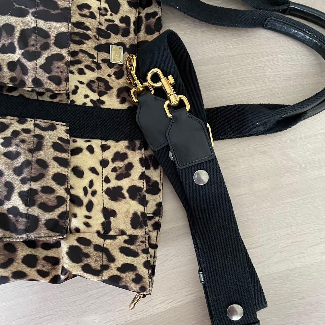 DOLCE & GABBANA マザーズバッグ レオパード ドルガバ