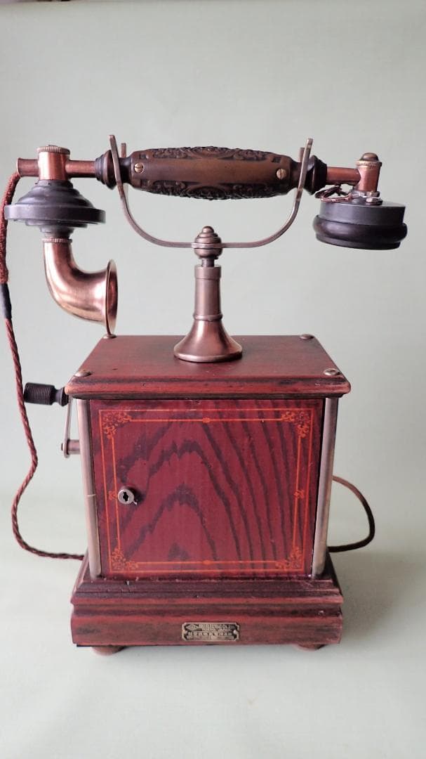 レトロ電話　大正8年 デルビル磁石式甲号卓上電話機　ベルが鳴ります　アンティーク