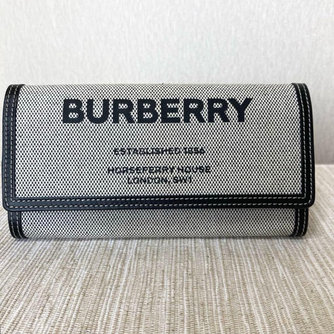 BURBERRY：ホースフェリー ロゴプリント コンチネンタル 長財布