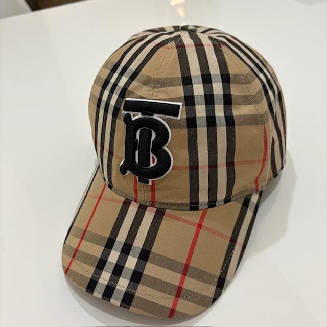 バーバリー モノグラム ノバチェック ベースボールキャップ L/G