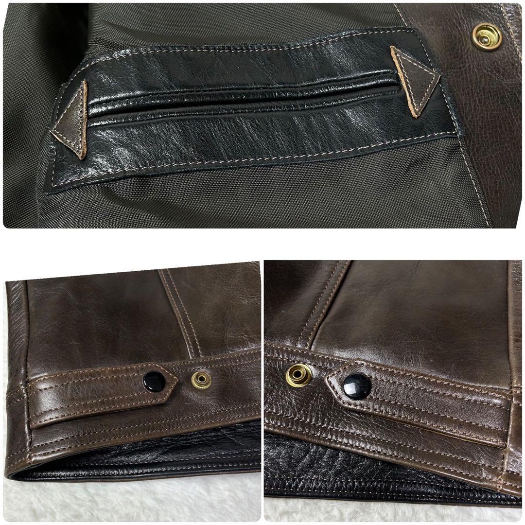 美品 PERMANENT GENUINE レザージャケット 牛革 3rd