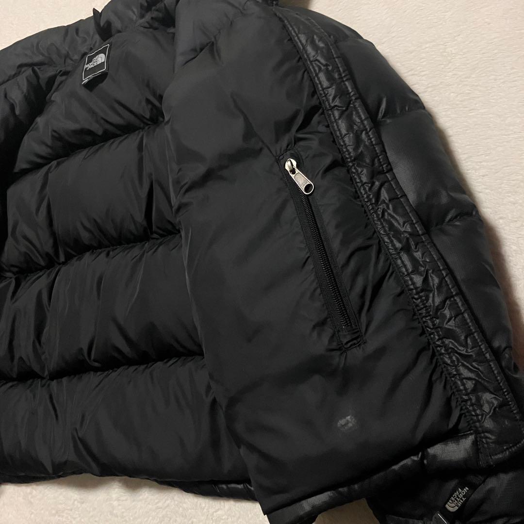 THE NORTH FACE ブラックダウンジャケット XS ヌプシ 厚手 軽量