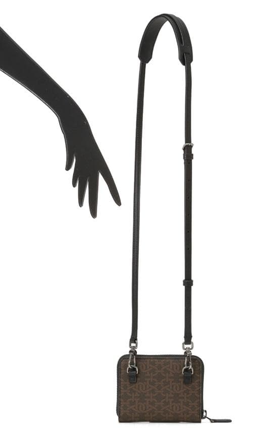 新品未使用★BALLY モノグラムショルダーウォレットケース