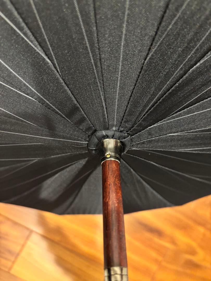 ※最終値下です。前原光縈商店　メンズ　ストライプ　長傘　ブラック