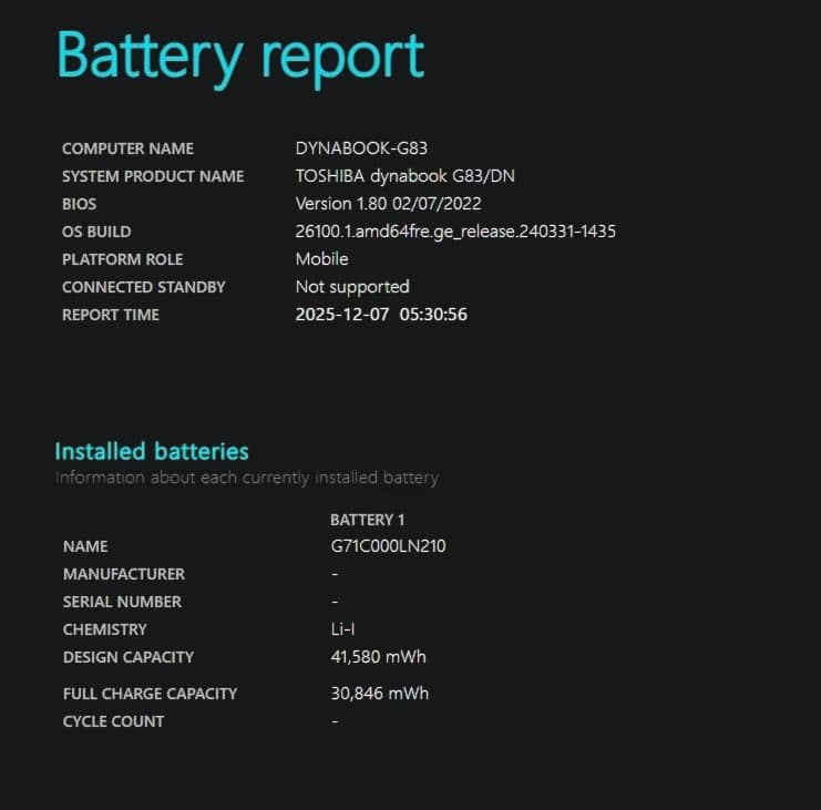 Windowsノート本体 dynabook G83/DN Core i5 RAM16GB SSD256GB
