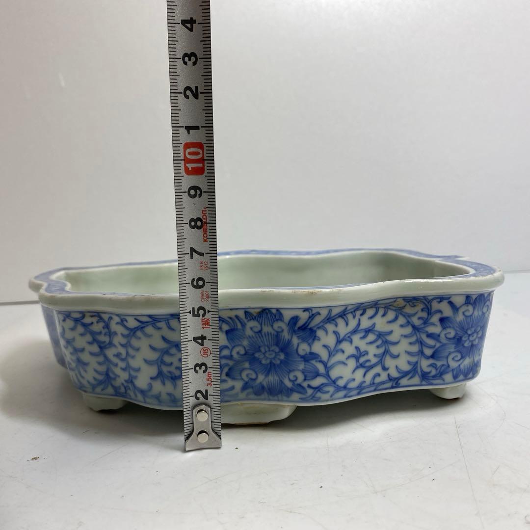 中国清時代　新渡水盤　幅20.5cm 東K 7-1130☆2F タサオ