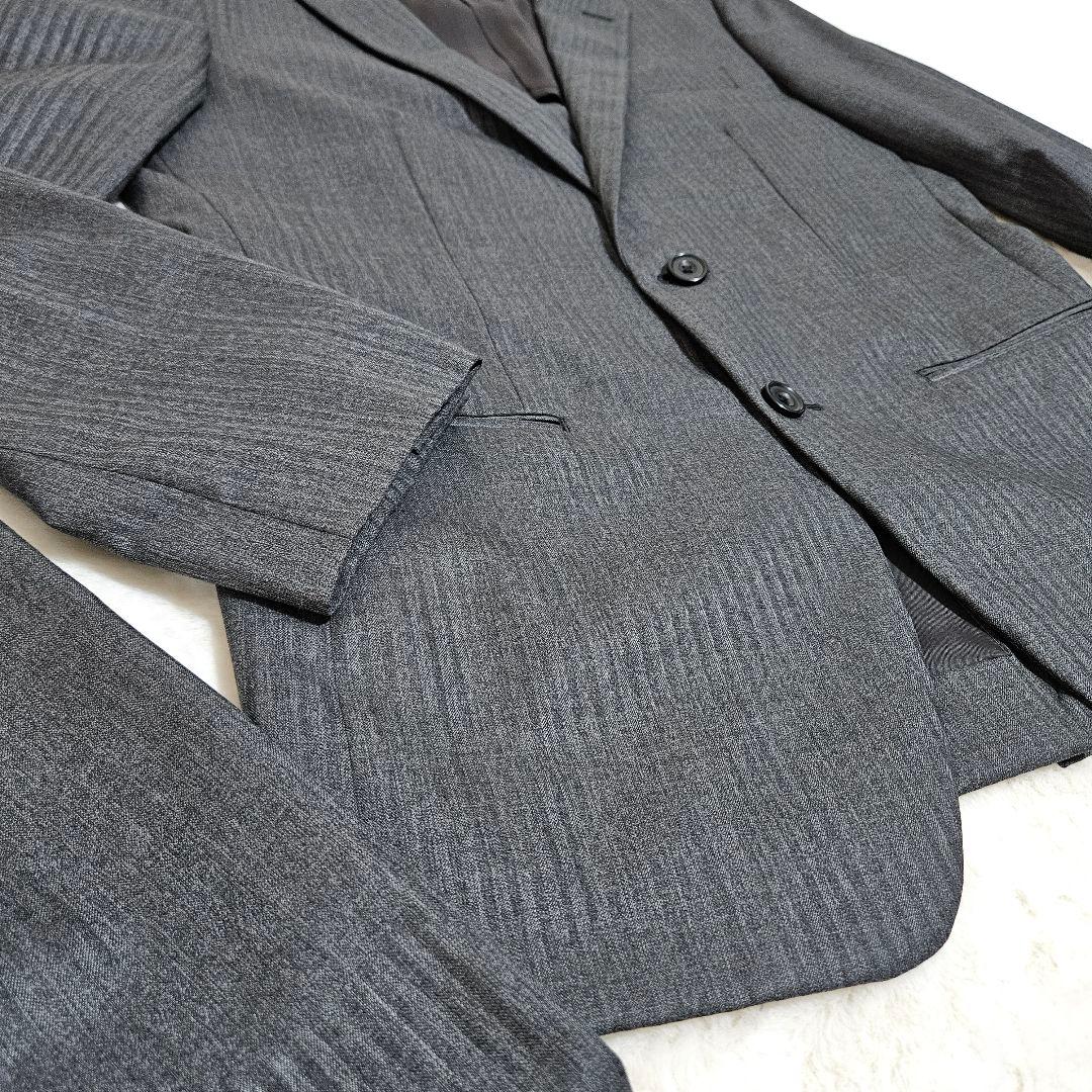 ✨極美品 タケオキクチ スーツ セットアップ グレー ストライプ ウール 3