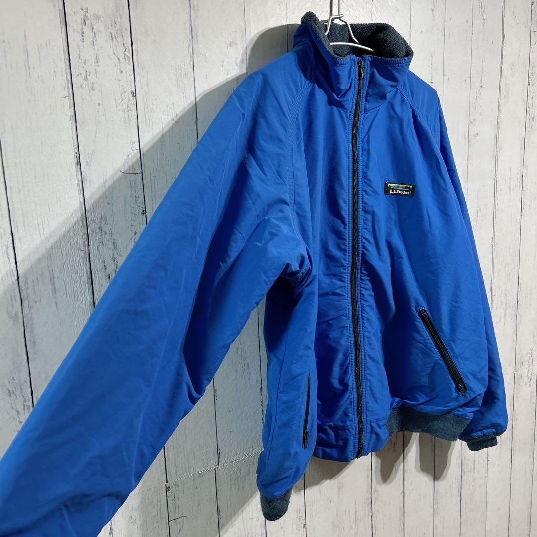 希少USA製 L.L.Bean ウォームアップジャケットジャンパー ブルー
