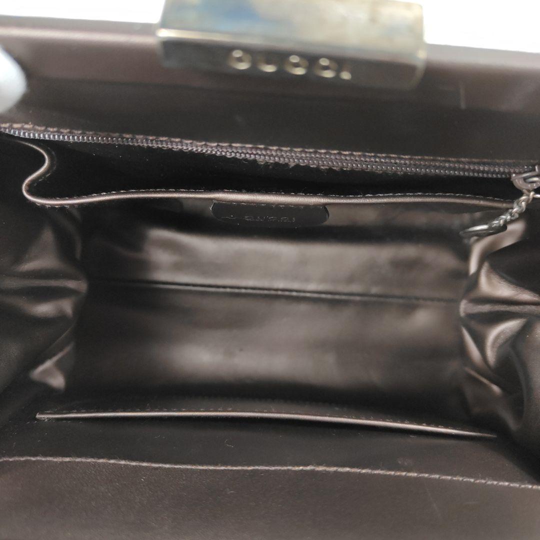 本日限定価格　グッチ　ハンドバッグ　トップハンドル　がま口　ロゴ金具　肩掛け