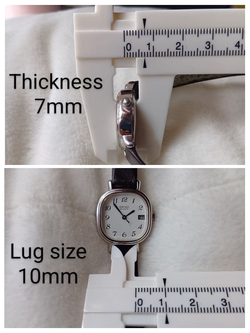 SEIKO TANK クォーツ 時計 ホワイト/ブラック