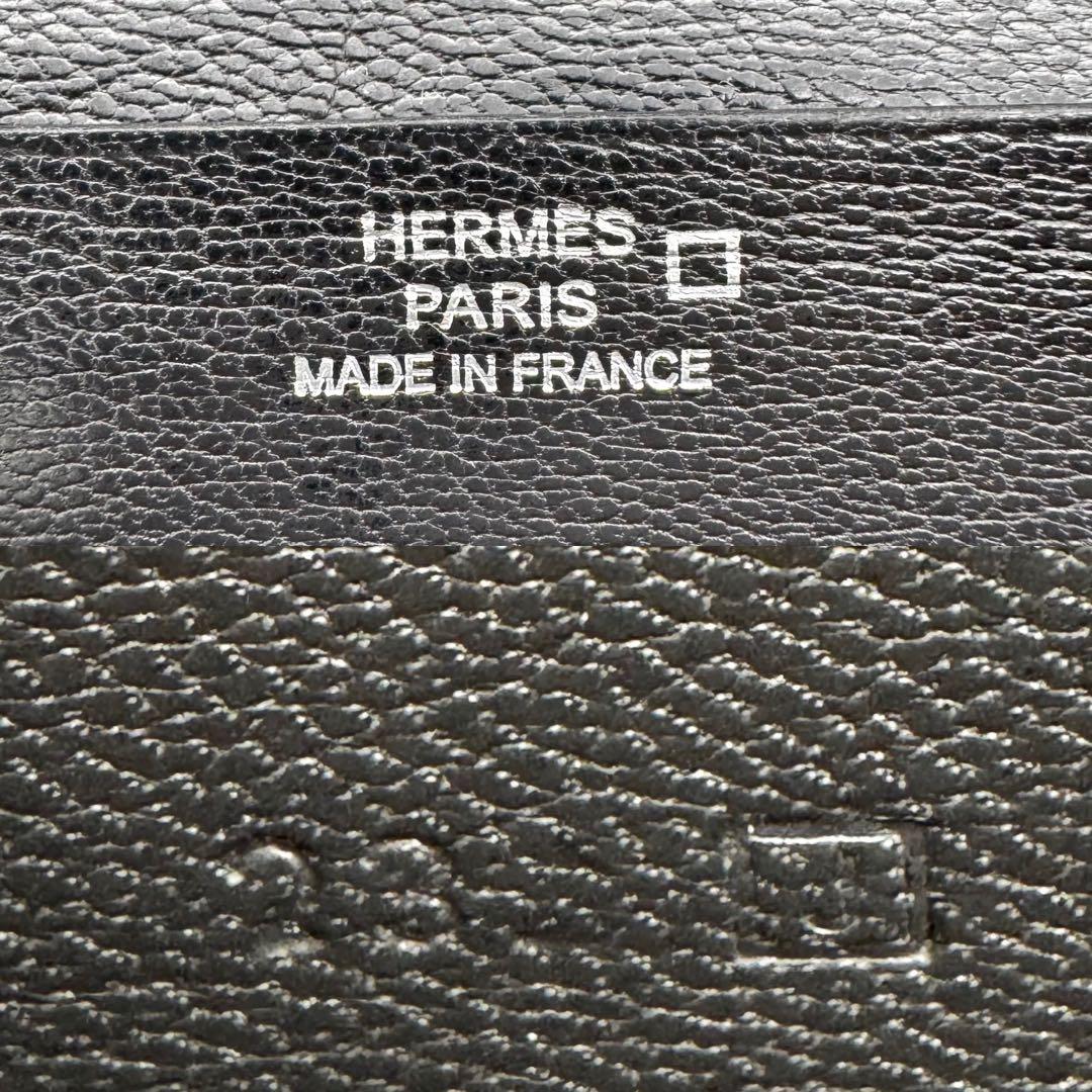美品✨希少　エルメス　MC2フレミング　アリゲーター　クロコ　長財布　札入れ　黒