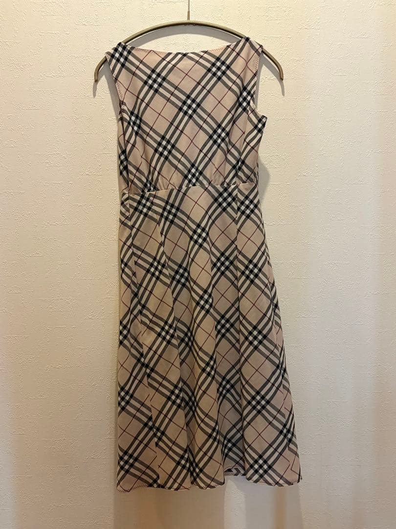 BURBERRY BLUE LABEL チェック柄ノースリーブワンピース 36