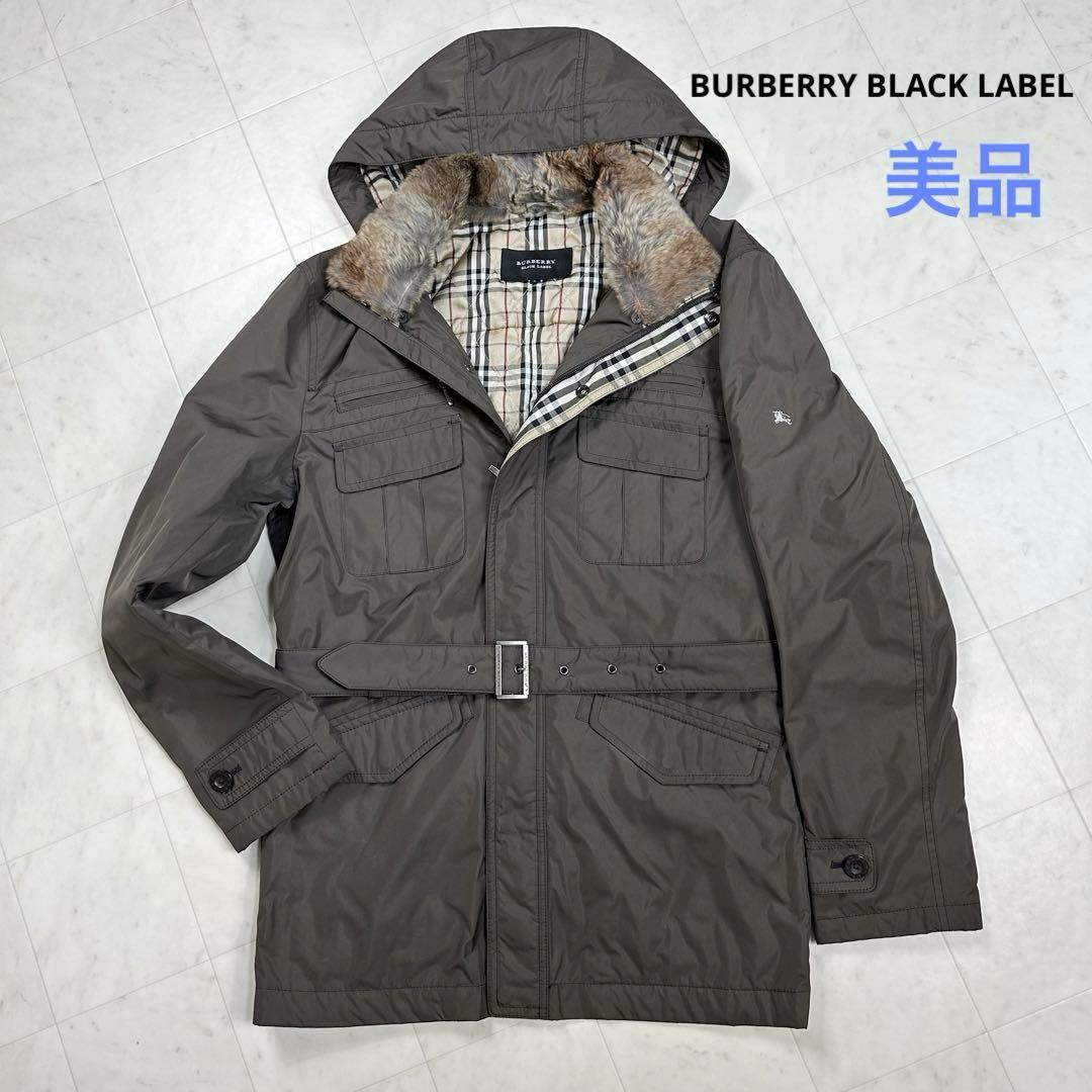 〈美品〉BURBERRY BLACK LABEL【L】ミリタリー モッズコート