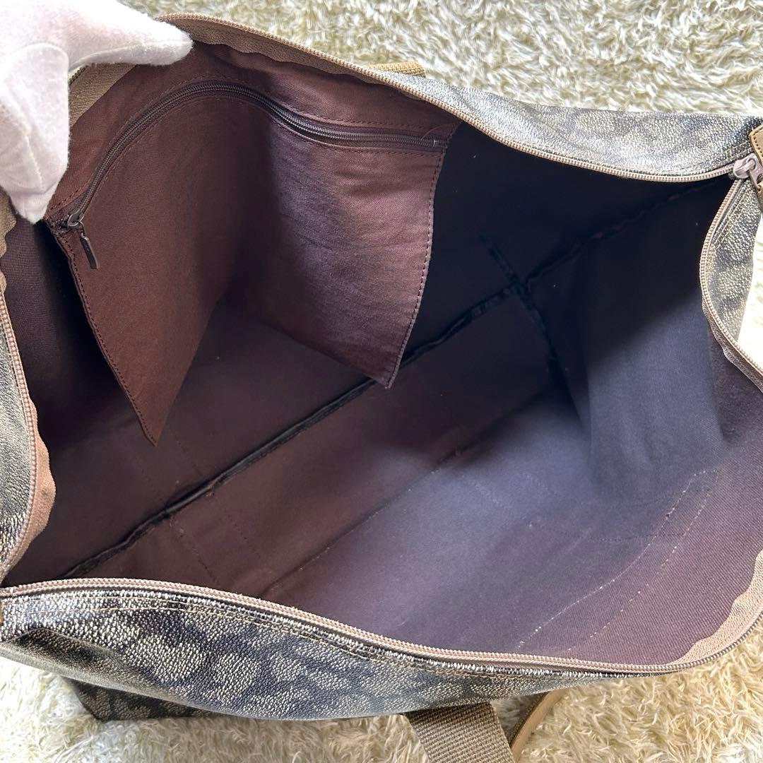 【美品 大容量】イヴサンローラン　ボストンバッグ　ジラフ　PVC ヴィンテージ