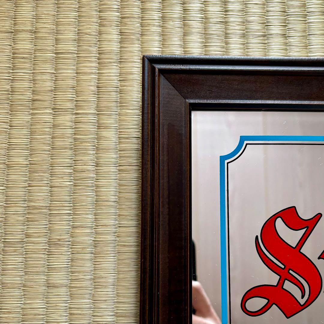 ウイスキー　鏡　レトロ　NIKKA WHISKY パブミラー　ビンテージ　当時