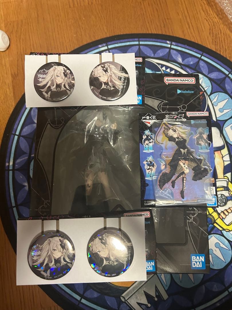 一番くじ ホロライブ 獅白ぼたん　フィギュア　缶バッチ　アクリルスタンド