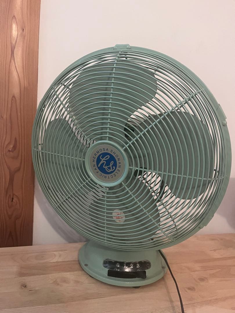 レトロミントグリーン扇風機 4枚羽
